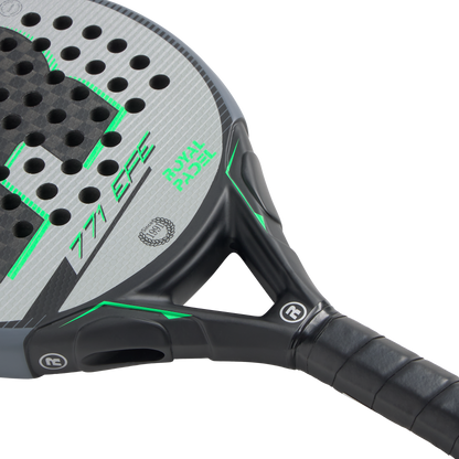 Royal Padel EFE Extreme 2026 Padel Schläger Carbon Oberfläche Detail grau grün