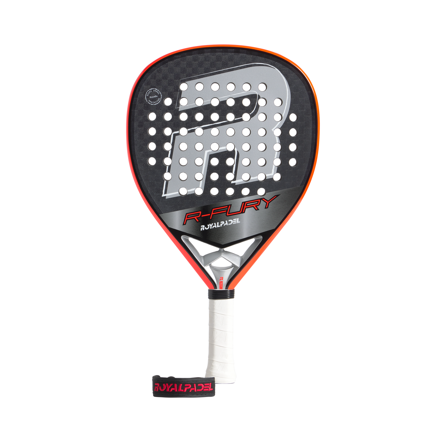 Royal Padel R-Fury 2026 Padel Schläger Carbon Power schwarz rot frontal