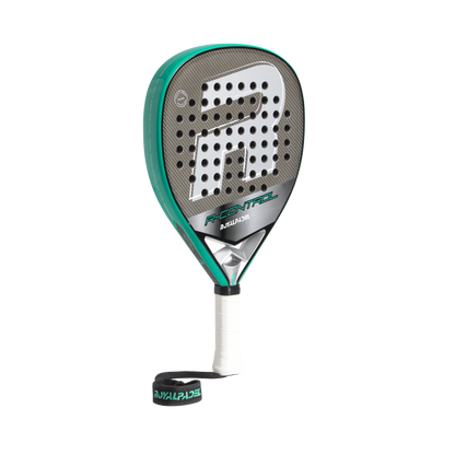 Royal Padel R-Control 2026 Padel Schläger Carbon Control grau grün Seitenansicht