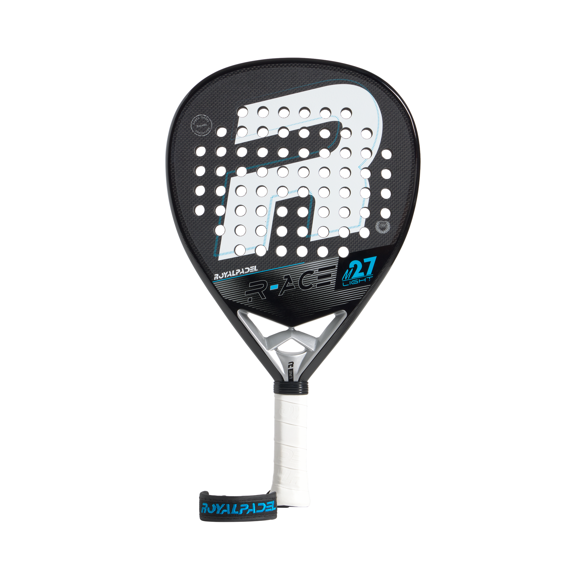 Royal Padel R-Ace Light 2026 Padel Schläger Carbon Power schwarz blau frontal