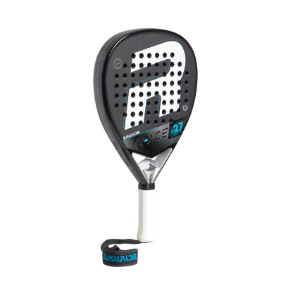 Royal Padel R-Ace Light 2026 Padel Schläger Carbon Power schwarz blau Seitenansicht