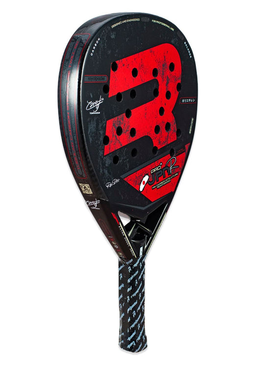 Royal Padel Japan Pro R 2026 Tomita Kazuki Padel Schläger Carbon Power schwarz rot Seitenansicht