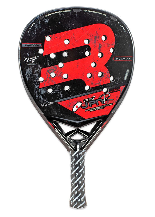 Royal Padel Japan Pro R 2026 Tomita Kazuki Padel Schläger Carbon Power schwarz rot frontal